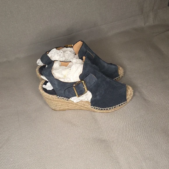 Bettye Muller Dawn Navy Espadrille Sandals - Picture 2 of 8